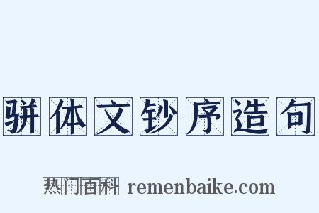 骈体文钞序造句是什么意思的图片